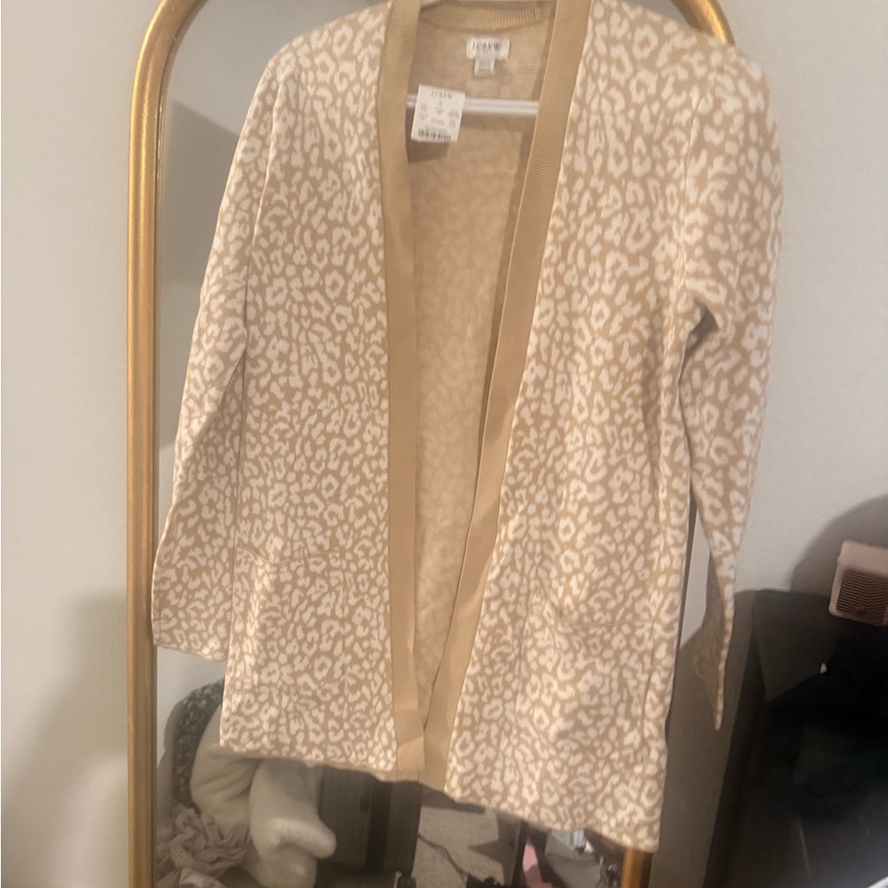 J. Crew Tan Leopard Print Blazer